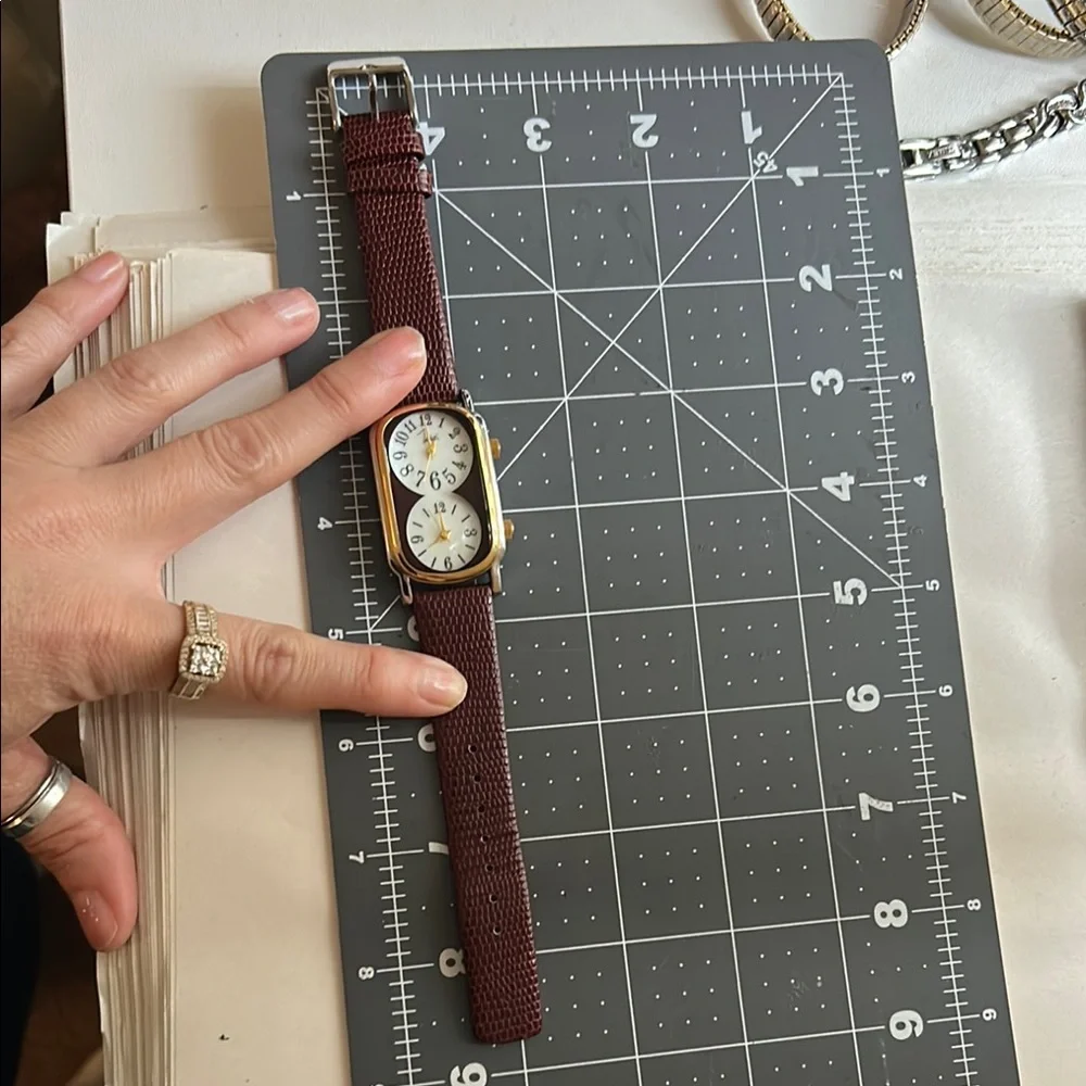 John Weitz Watch with leather Strap